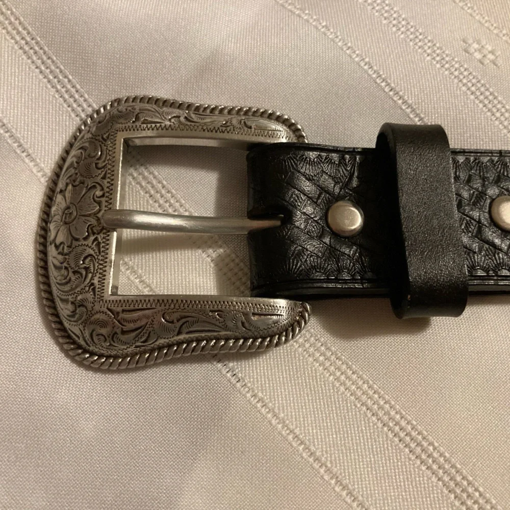 Kid's Nocona Black Diamond Studded Belt - Picture 2 of 8